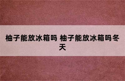 柚子能放冰箱吗 柚子能放冰箱吗冬天